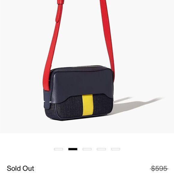 Tibi Miriam Schaefer Bebe Crossbody Camera Bag with Red Stripe - Picture 2 of 16